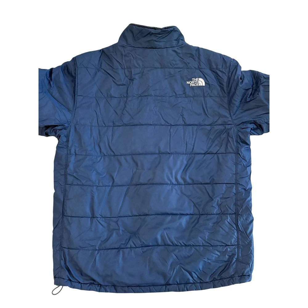 The North Face Mens Navy Blue Primaloft Insulated Puffer Jacket Full Zip Large